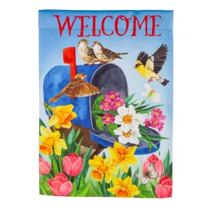 Mailbox Bouquet Garden Suede Flag