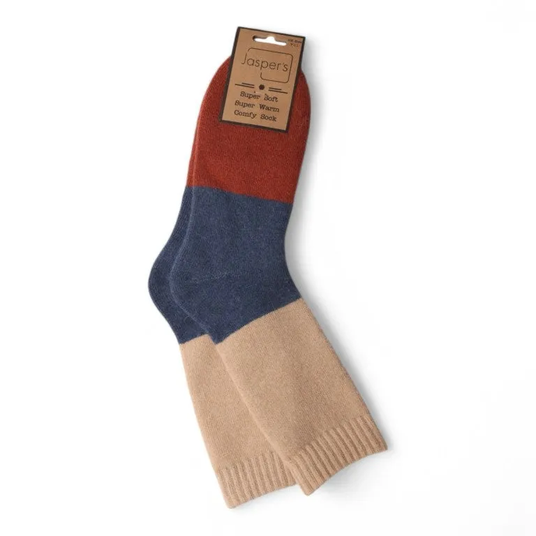 Men's Block Coloured Wool Blend Socks