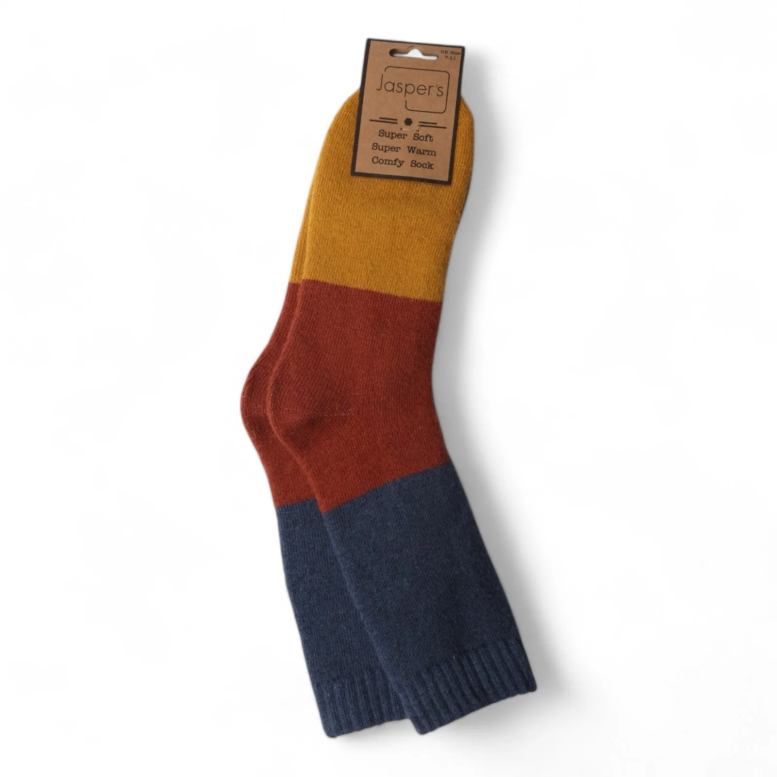Men's Block Coloured Wool Blend Socks