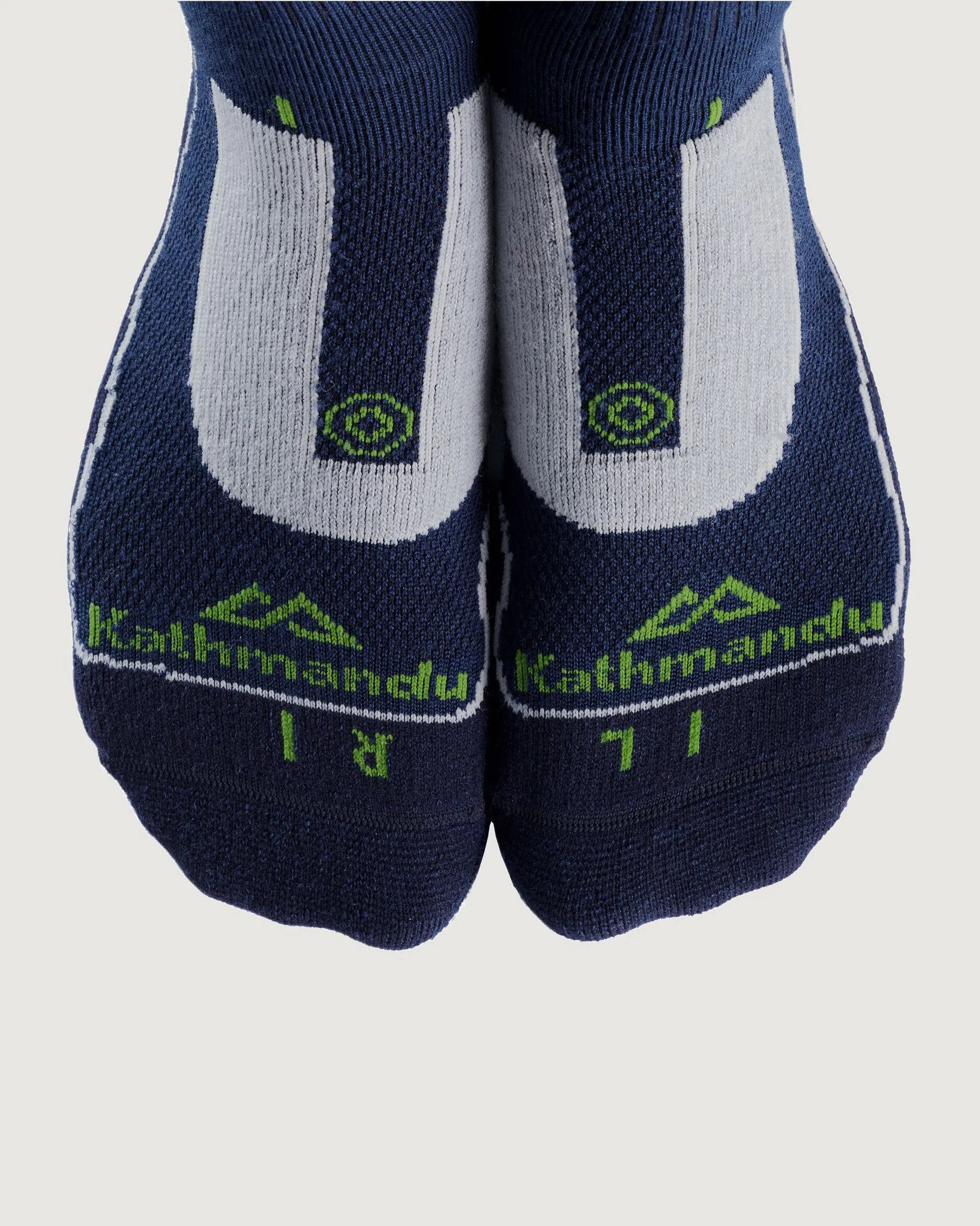 NuYarn Ergonomic Quarter Crew Hiking Socks - Midnight Navy