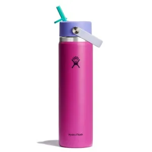 Open Box - Hydro Flask 24oz Wide Mouth Flex Straw Water Bottle Holiday Punch