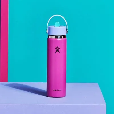 Open Box - Hydro Flask 24oz Wide Mouth Flex Straw Water Bottle Holiday Punch