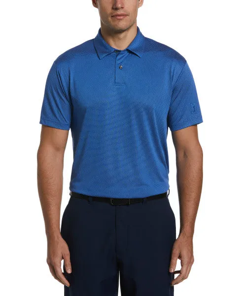 PGA Tour Mens Birdseye Short Sleeve Polo Shirt