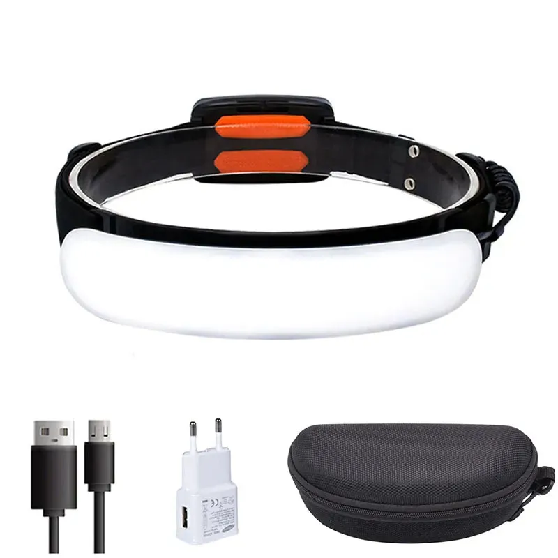 Portable 31LED Strong Light Headlamp Built-in Battery USB Rechargeable Waterproof Flashlight Wide Angle Camping Fishing Lantern
