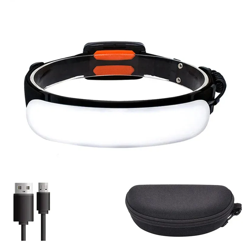 Portable 31LED Strong Light Headlamp Built-in Battery USB Rechargeable Waterproof Flashlight Wide Angle Camping Fishing Lantern
