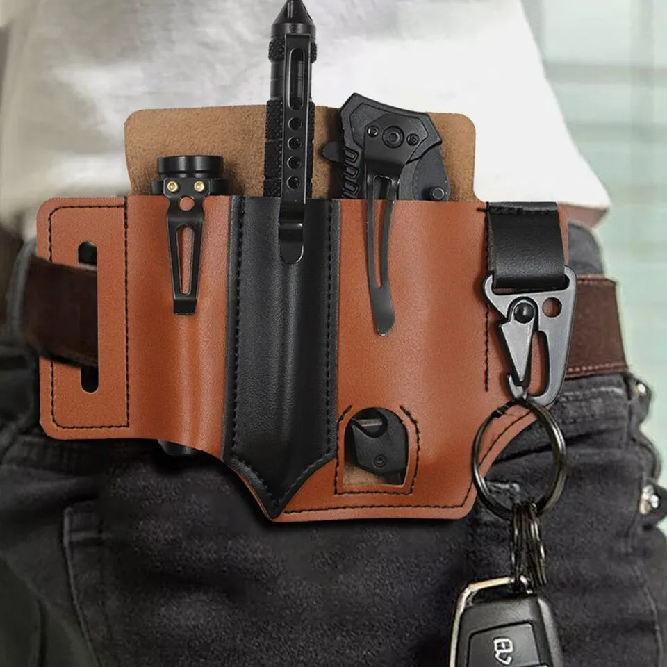 Pu Leather Survival Tools Pouch Jg-58
