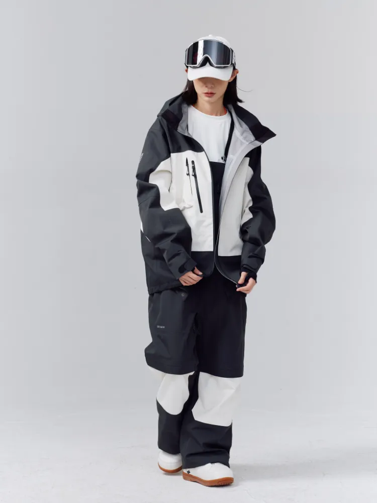 Randompow 3L Panda Colorblock Snowsuits - Unisex