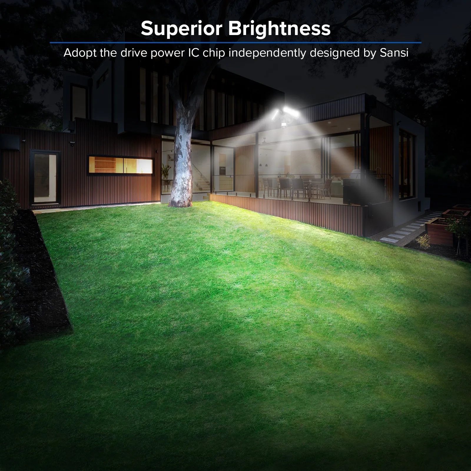 Rectangle 36W LED Security Light (Dusk to Dawn & Motion Sensor)