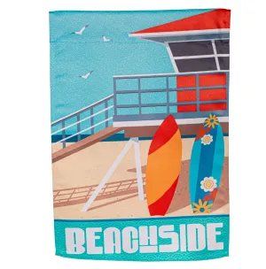 Retro Beach Suede Garden Flag