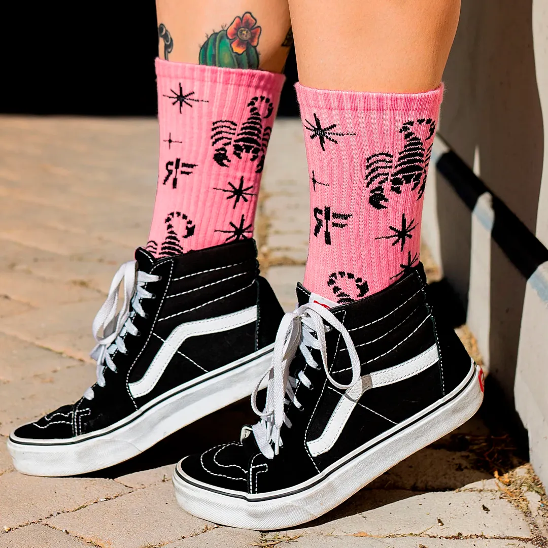 RokFit Pink Emperor Crew Sock