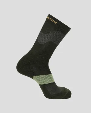 Salomon X Ultra Crew Socks - Deep Lichen Green/Peat/Kelp