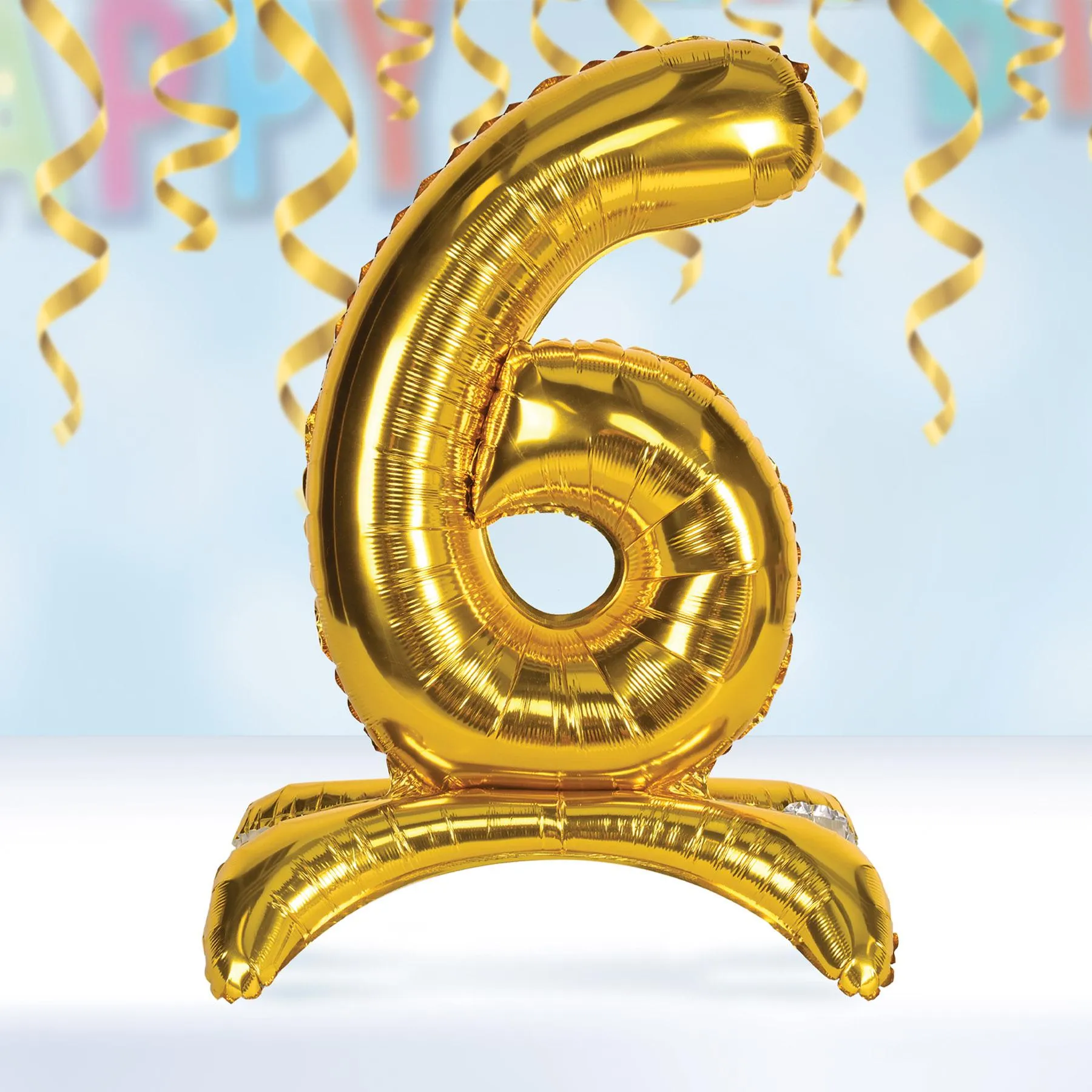 Self-Standing Balloon Number 6 (6 Packages)