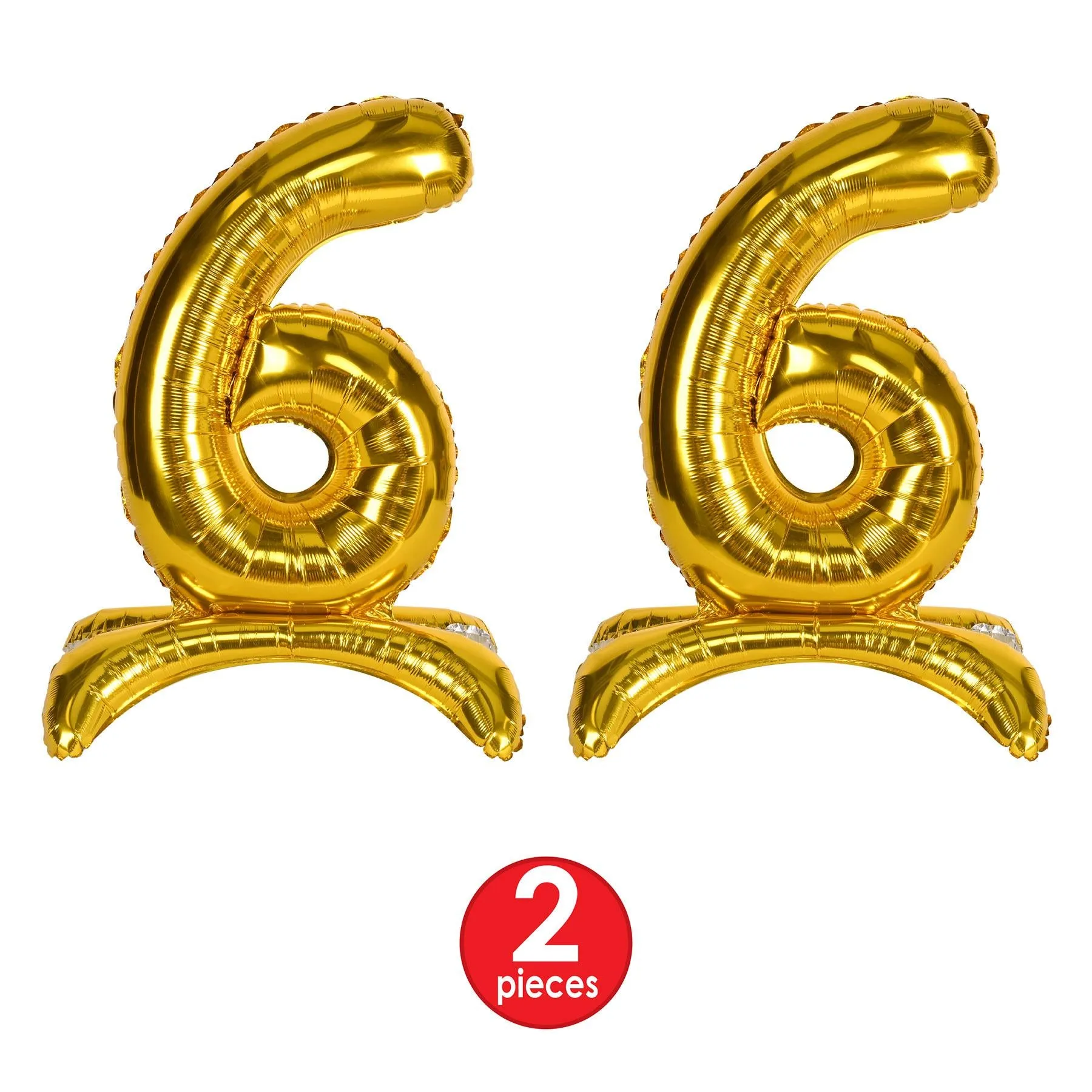 Self-Standing Balloon Number 6 (6 Packages)