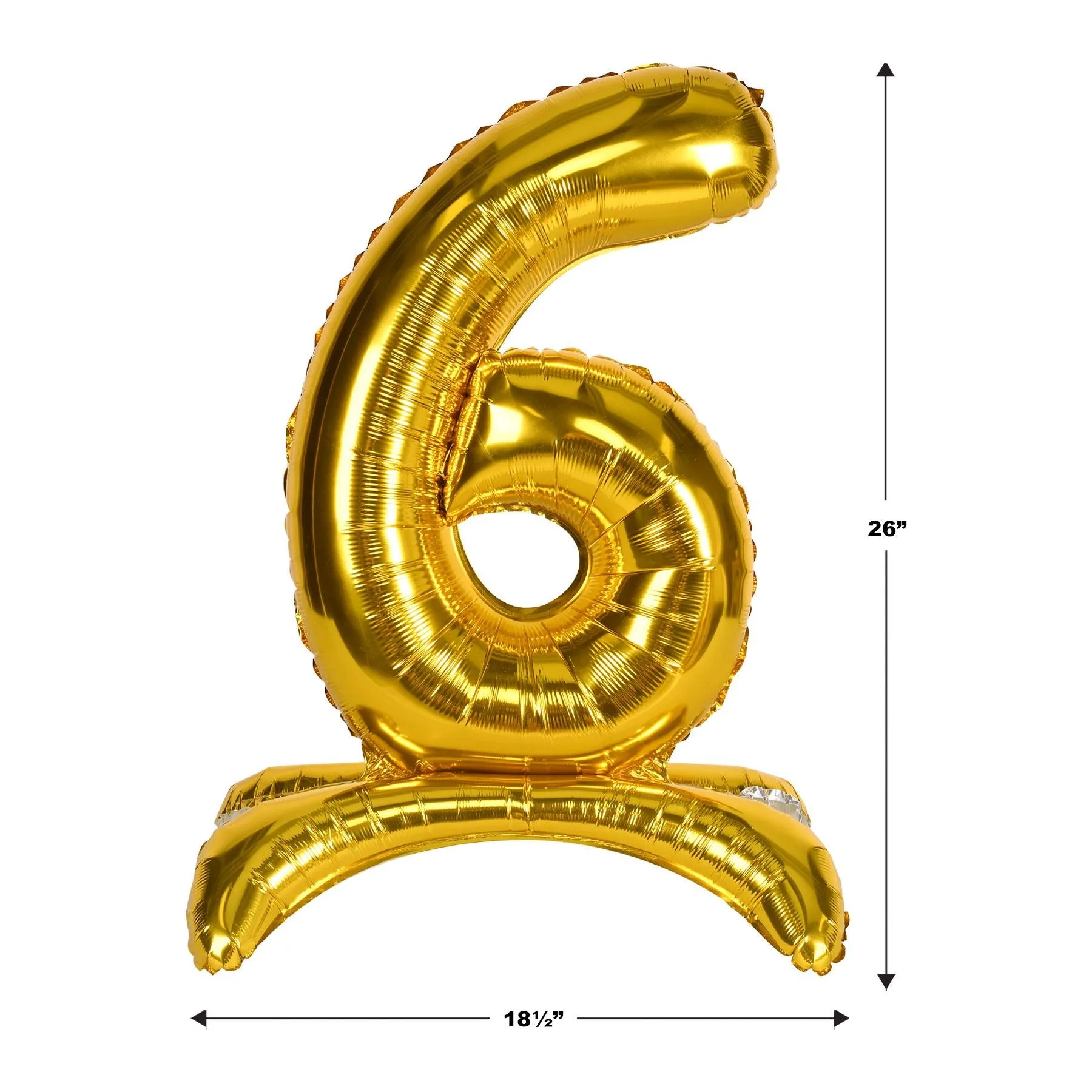 Self-Standing Balloon Number 6 (6 Packages)