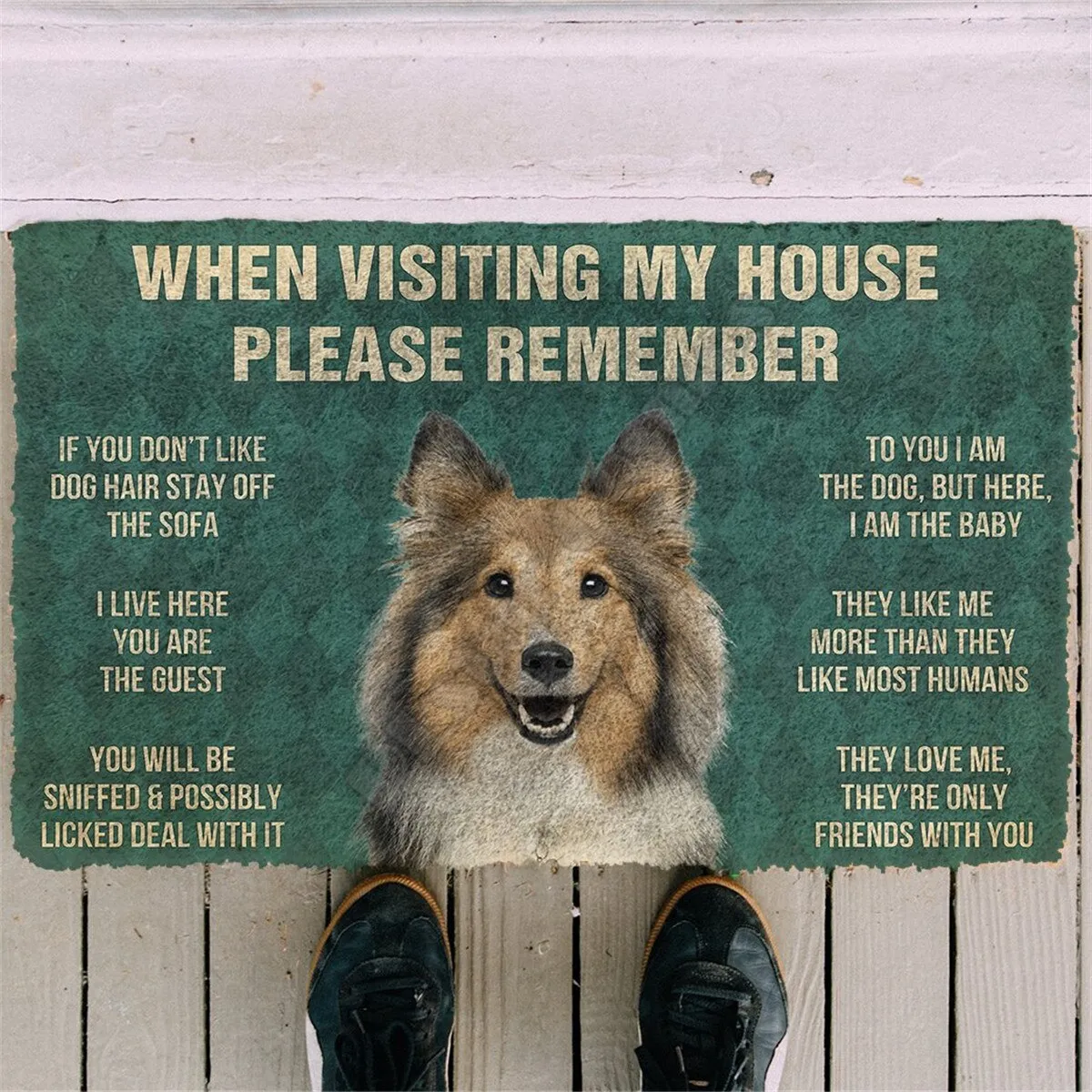 Sheltie Rules mats by Style's Bug