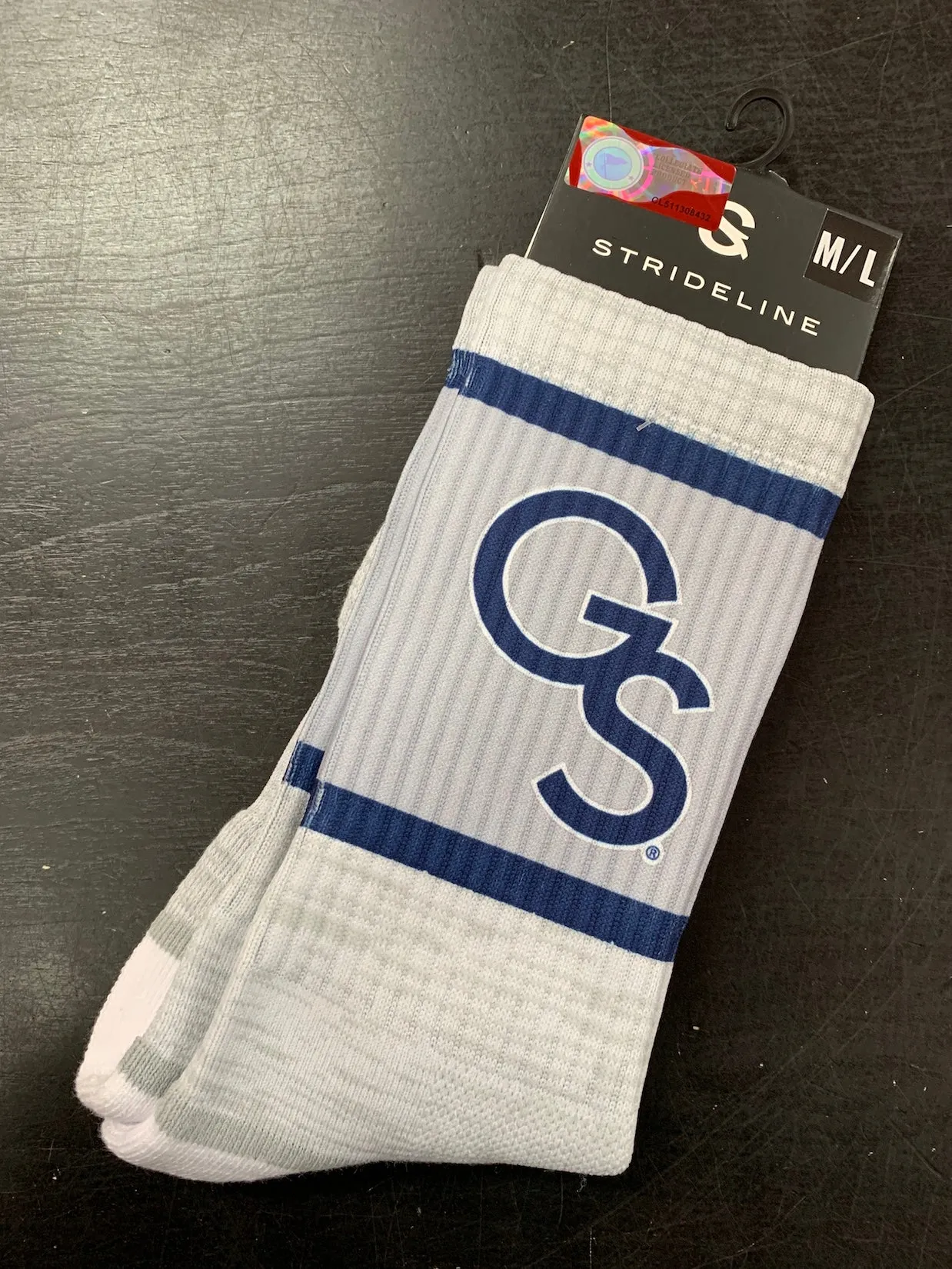 Strideline  Crew Sock - Interlocking GS White