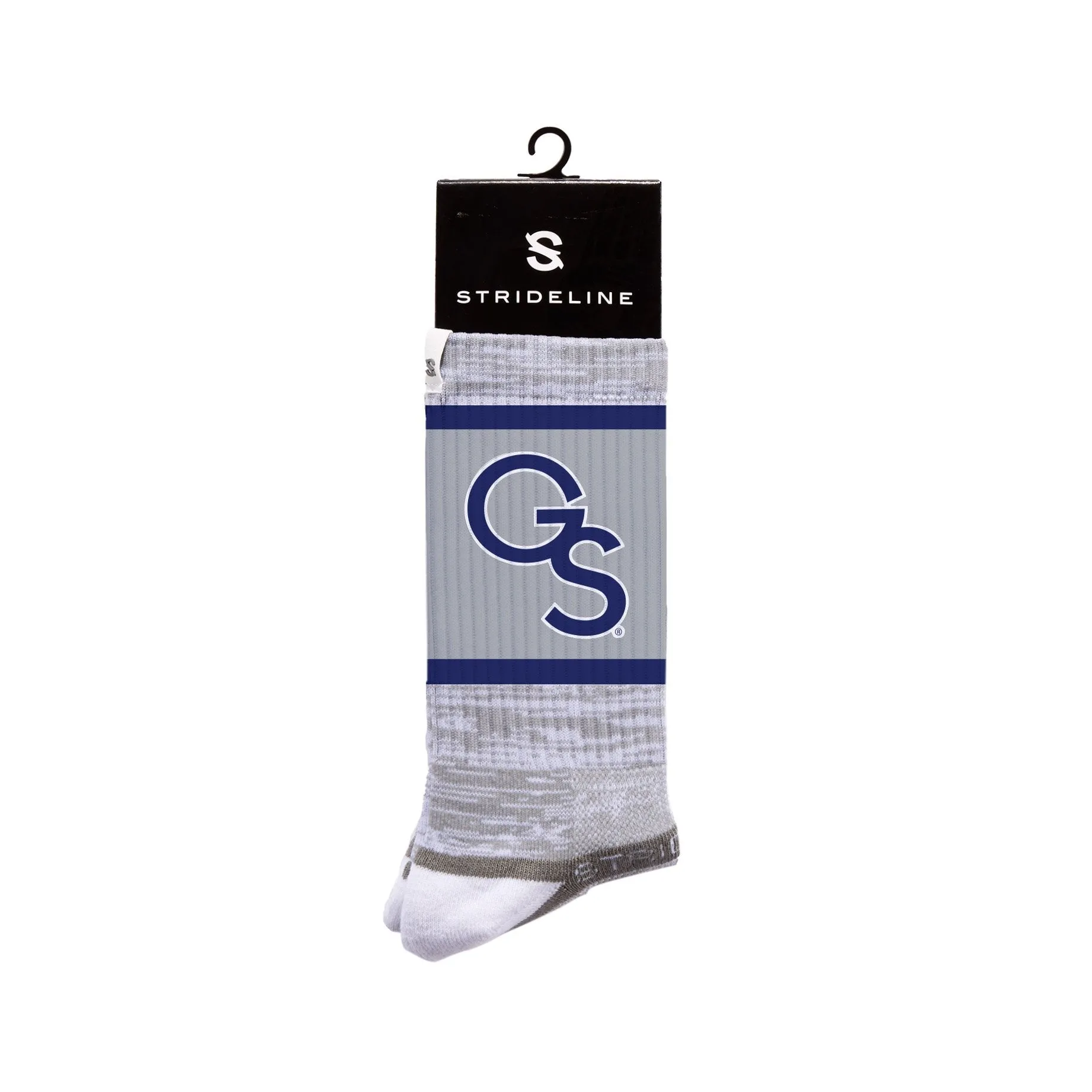 Strideline  Crew Sock - Interlocking GS White