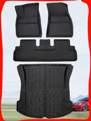 TAPTES XPE Premium All Weather Floor Mats & Trunk Mat for Tesla Model 3 2023-2017