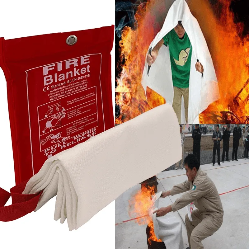 TheWellBeing Safety Fire Blanket - Emergency Fiberglass Fire Shelter