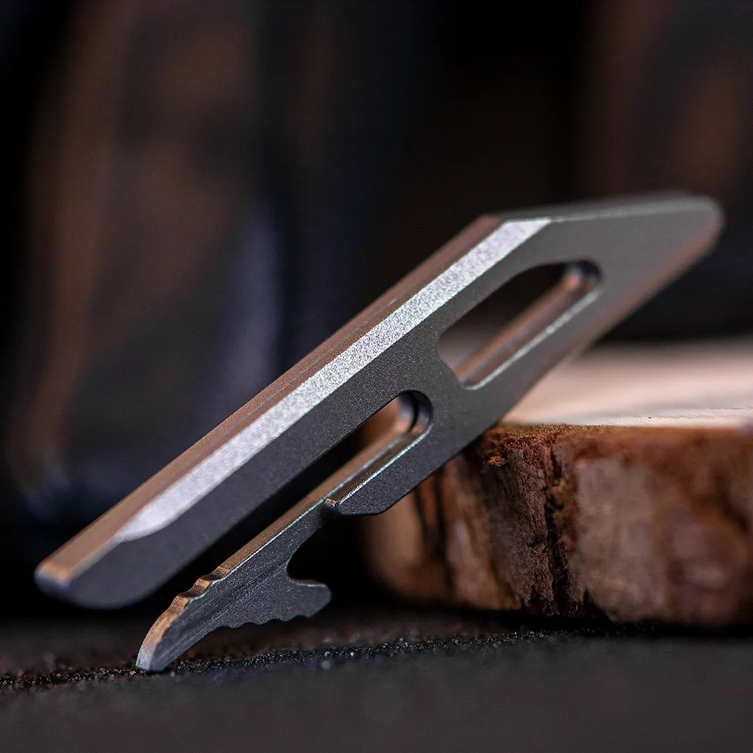 Titanium Utility Keychain Knife: Portable, Straight-Handled, Emergency Survival Tool