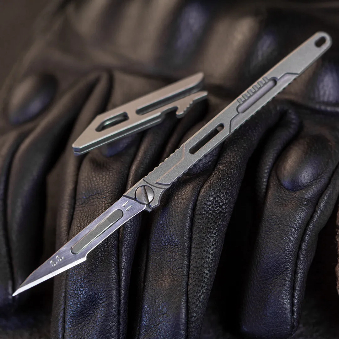 Titanium Utility Keychain Knife: Portable, Straight-Handled, Emergency Survival Tool