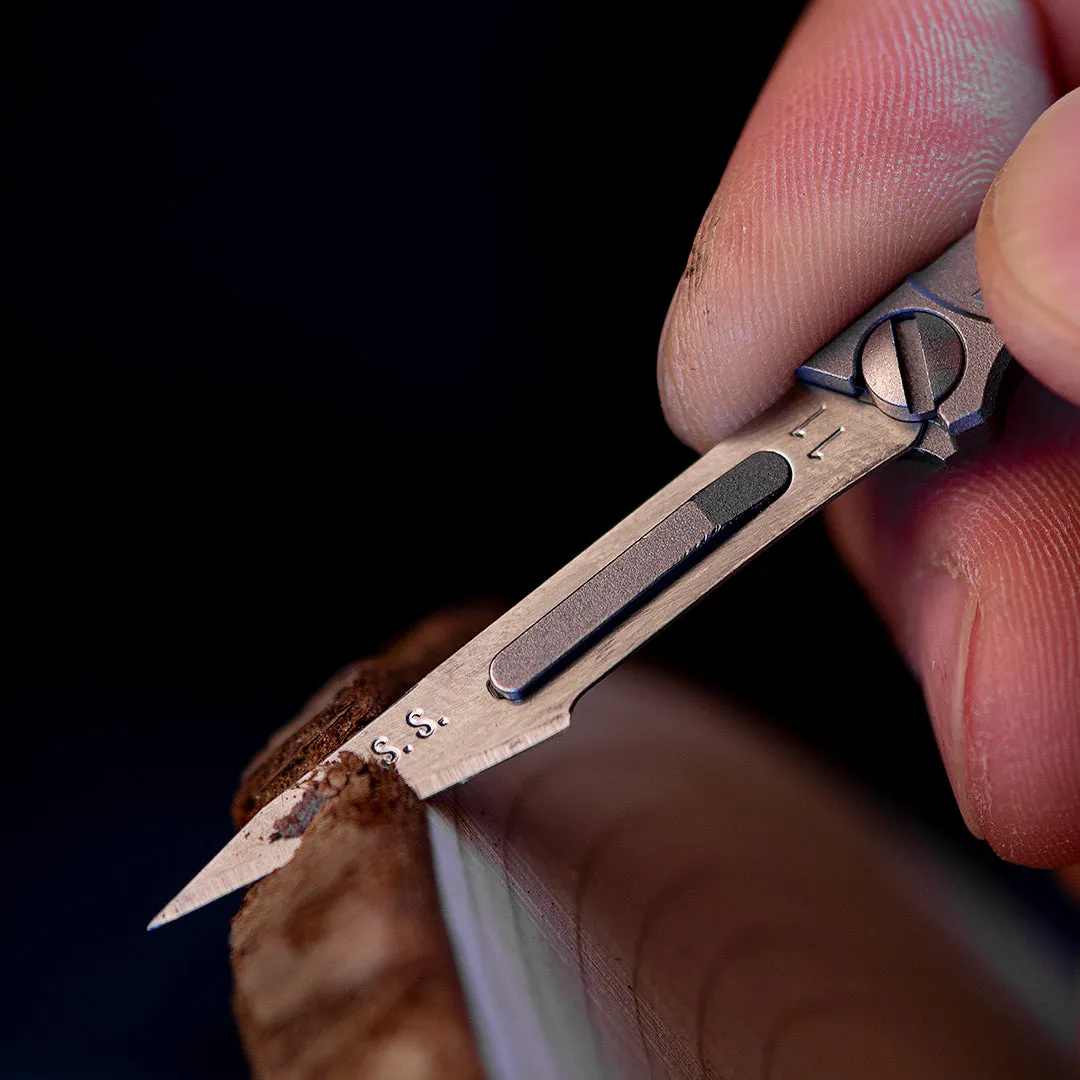 Titanium Utility Keychain Knife: Portable, Straight-Handled, Emergency Survival Tool